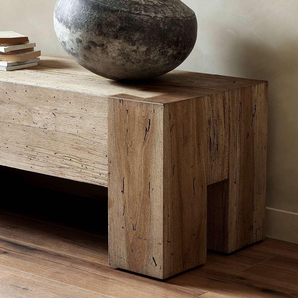 Four Hands - Wesson - Abaso Accent Bench - Rustic Wormwood Oak - 239396-001 veiw 12