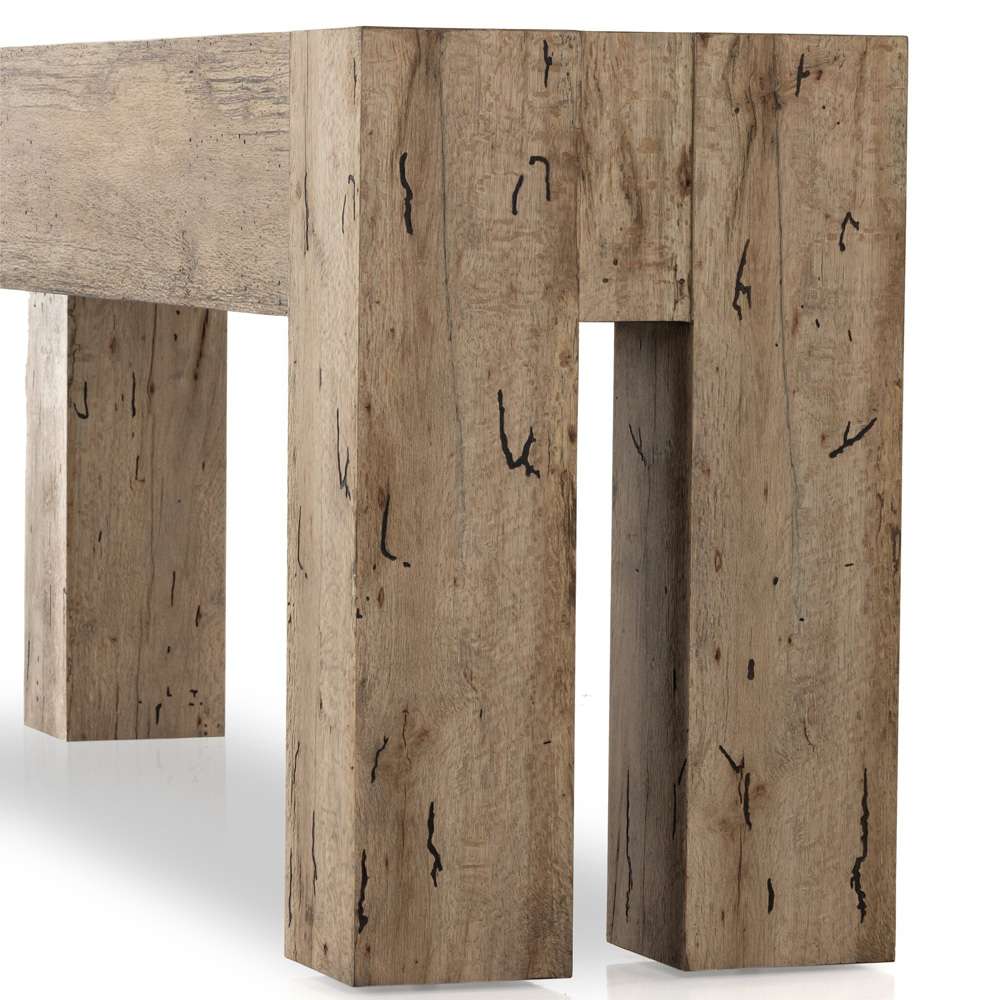 Four Hands - Wesson - Abaso Console Table - Rustic Wormwood Oak - 229656-002 veiw 2