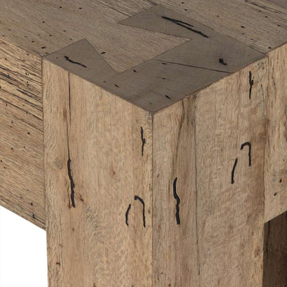 Four Hands - Wesson - Abaso Console Table - Rustic Wormwood Oak - 229656-002 veiw 4
