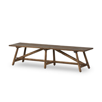 Four Hands - Wesson - Elio Accent Bench - Burnt Bleached Oak - 243471-001_CLOSEOUT view 1