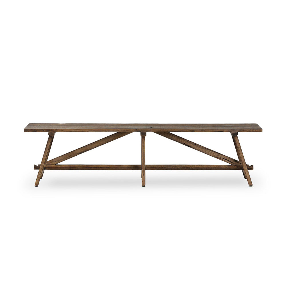Four Hands - Wesson - Elio Accent Bench - Burnt Bleached Oak - 243471-001_CLOSEOUT view 2