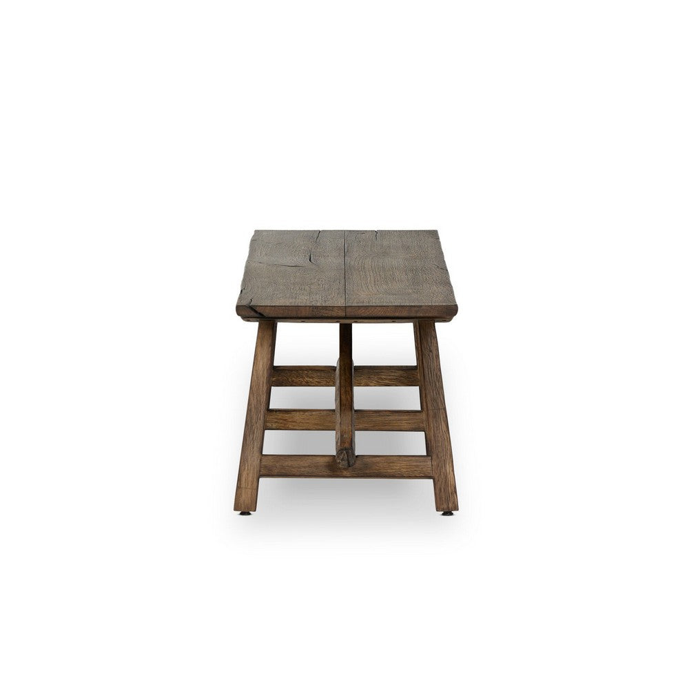 Four Hands - Wesson - Elio Accent Bench - Burnt Bleached Oak - 243471-001_CLOSEOUT view 3