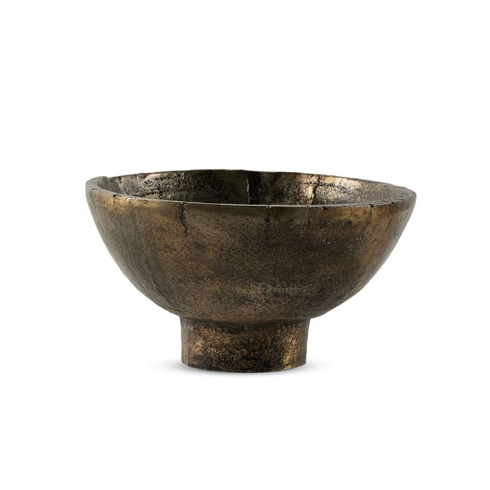 Four Hands - Wesson - Jagen Outdoor Pedestal Bowl-Rustic Cast - 236916-001 veiw 1