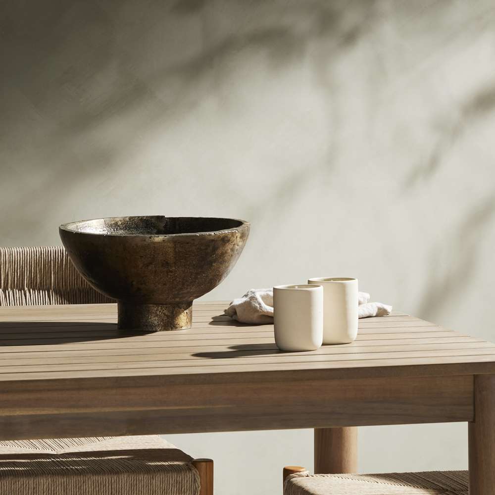 Four Hands - Wesson - Jagen Outdoor Pedestal Bowl-Rustic Cast - 236916-001 veiw 2