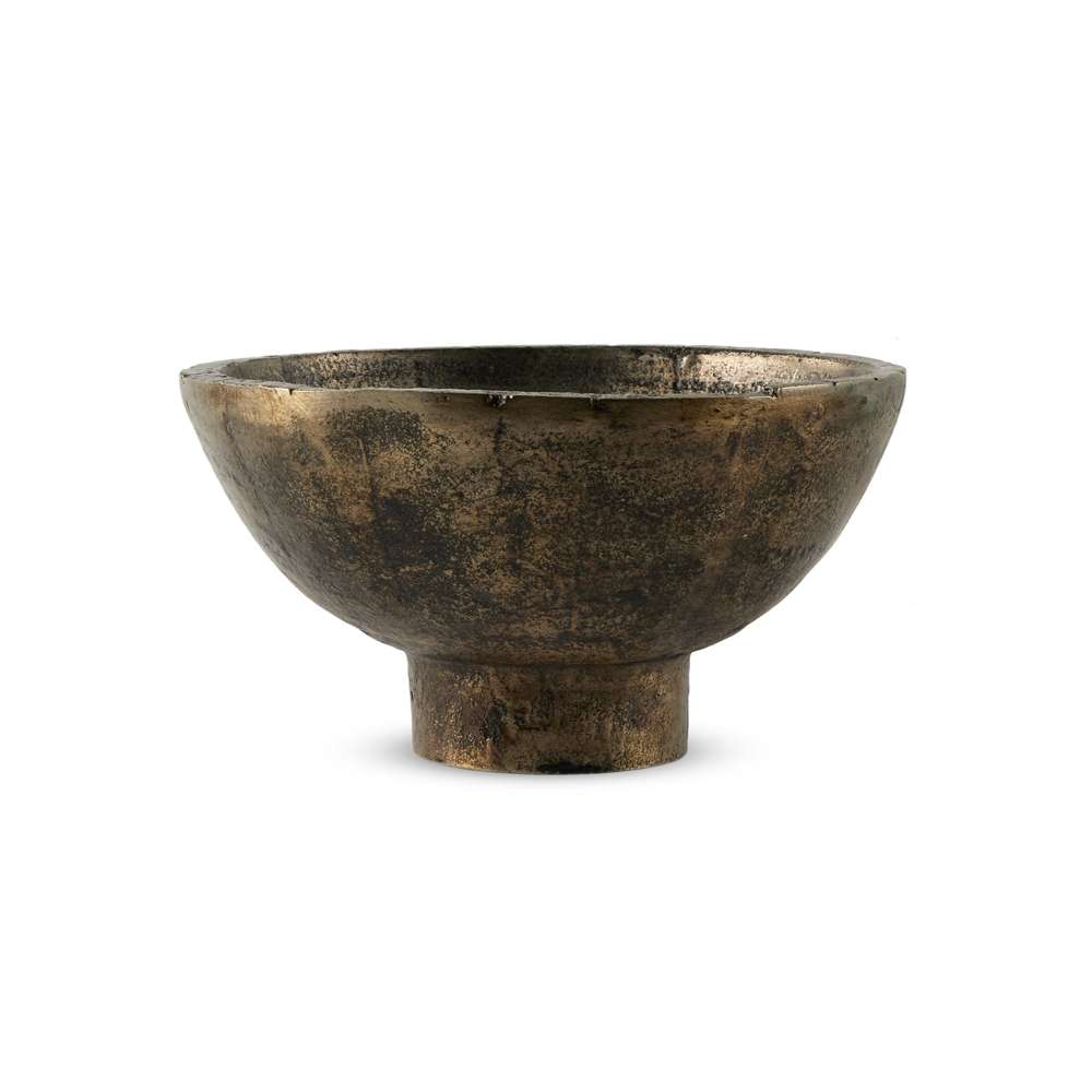 Four Hands - Wesson - Jagen Outdoor Pedestal Bowl-Rustic Cast - 236916-001 veiw 3