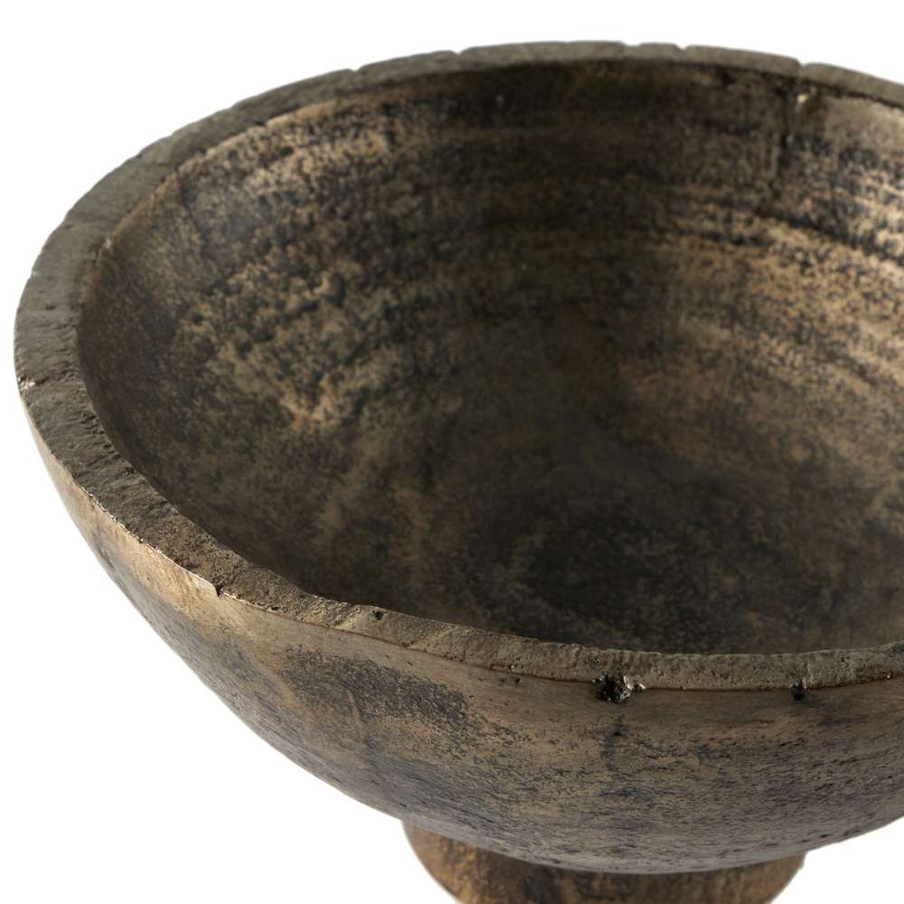 Four Hands - Wesson - Jagen Outdoor Pedestal Bowl-Rustic Cast - 236916-001 veiw 6