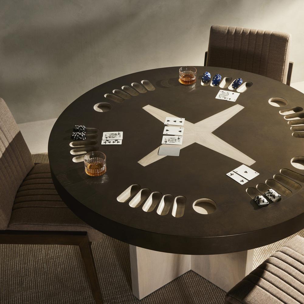 Four Hands - Wesson - Poker Table - Aged Metal - 234229-002 veiw 11