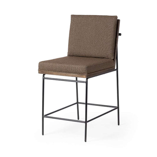 Four Hands - Westgate - Crete Stool-Fiqa Boucle Cocoa-Counter - 228057-019 veiw 1