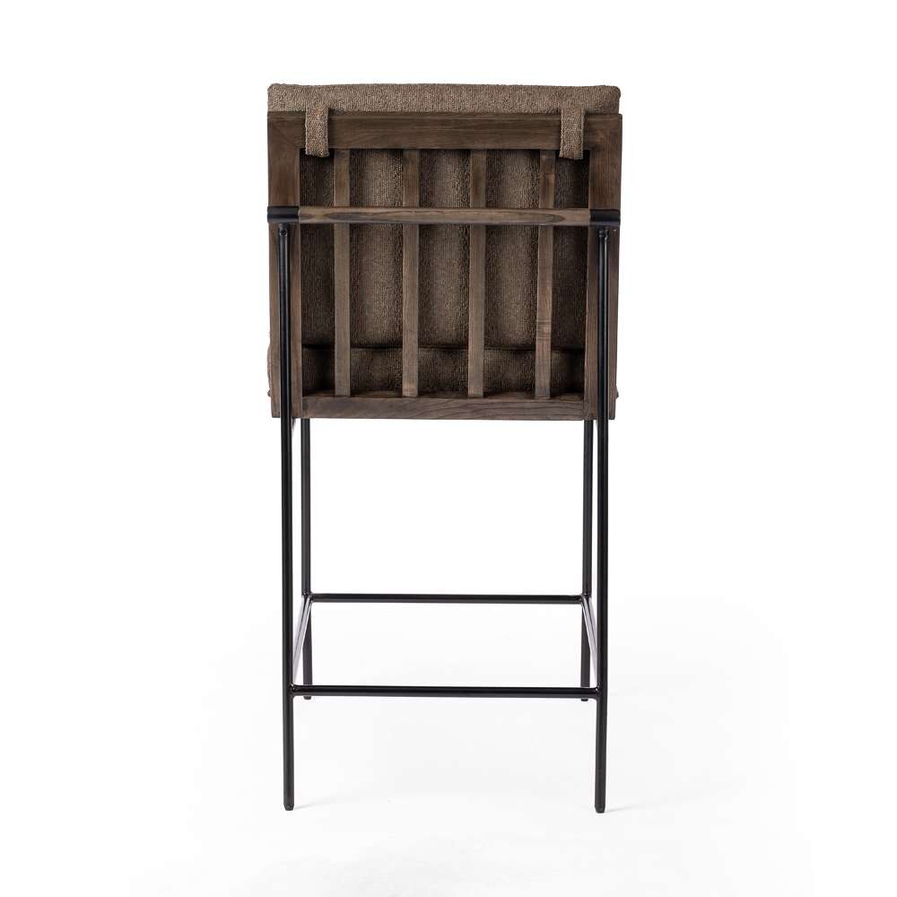 Four Hands - Westgate - Crete Stool-Fiqa Boucle Cocoa-Counter - 228057-019 veiw 2