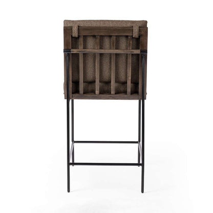 Four Hands - Westgate - Crete Stool-Fiqa Boucle Cocoa-Counter - 228057-019 veiw 2