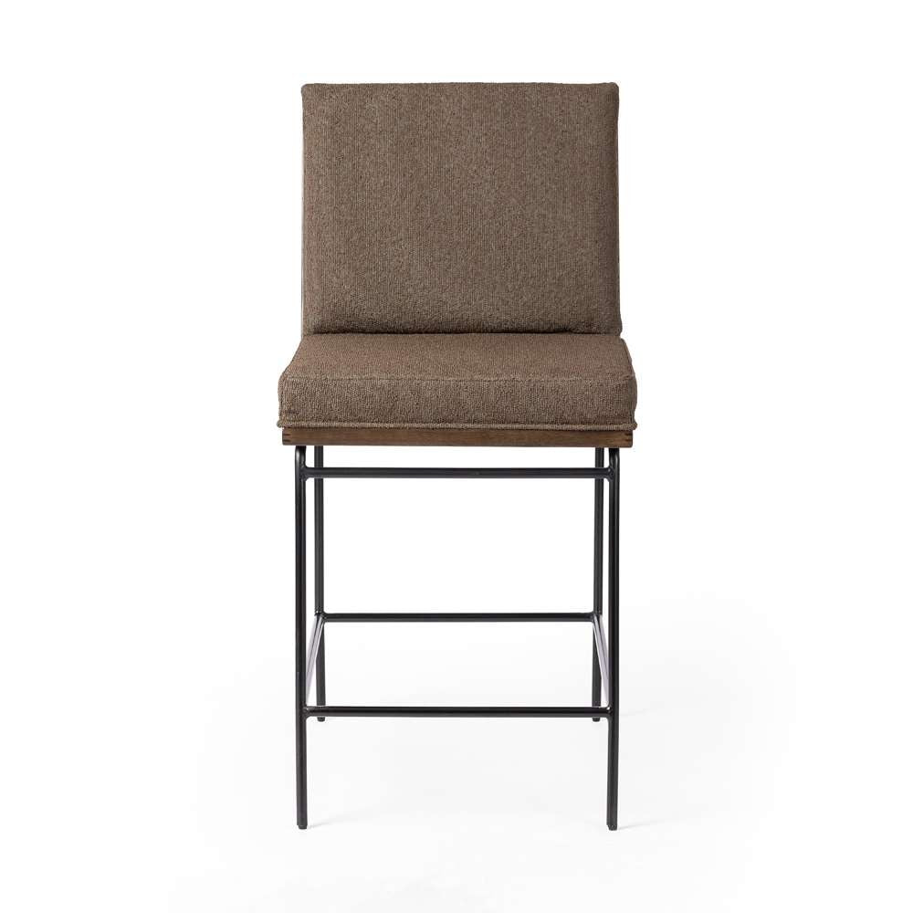 Four Hands - Westgate - Crete Stool-Fiqa Boucle Cocoa-Counter - 228057-019 veiw 7