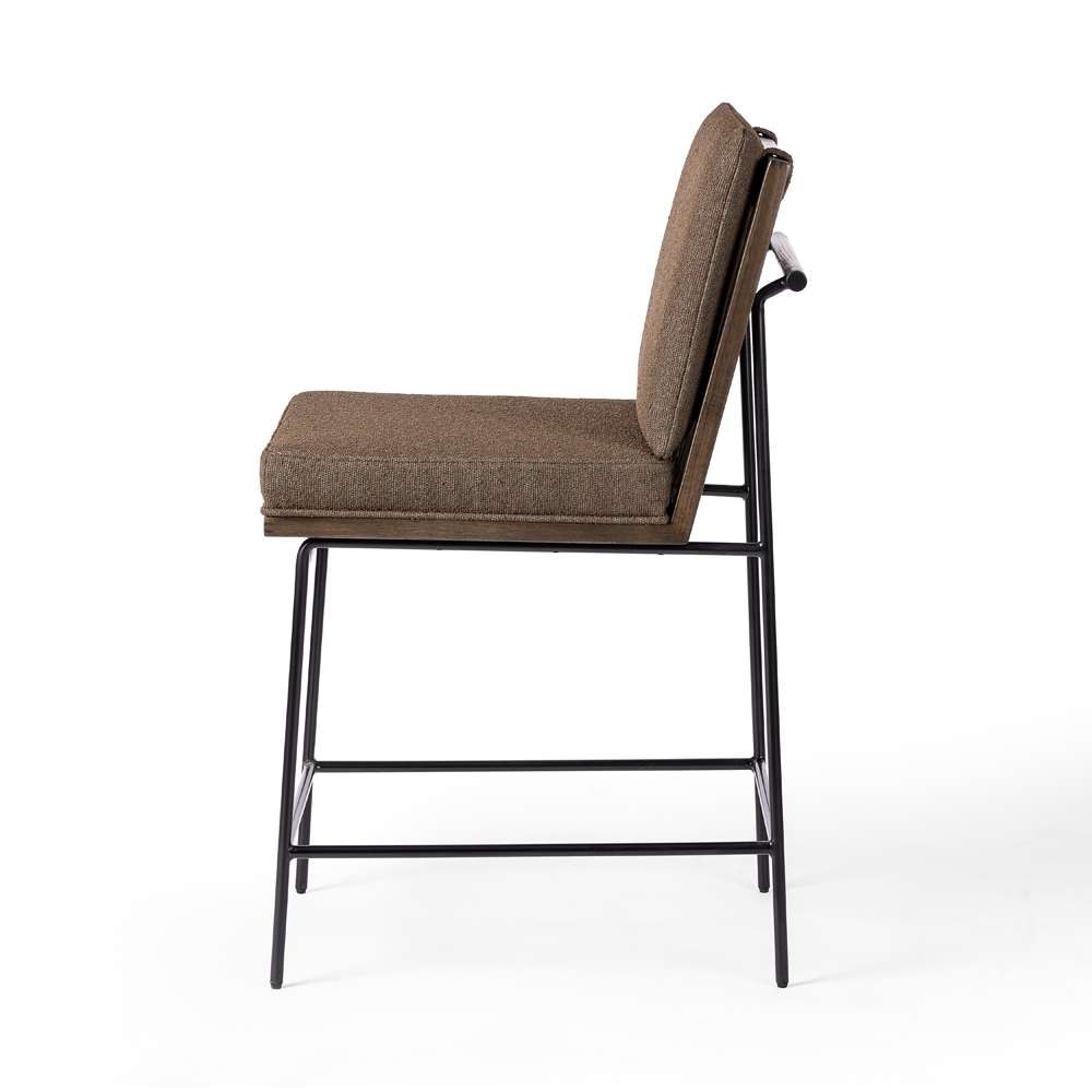 Four Hands - Westgate - Crete Stool-Fiqa Boucle Cocoa-Counter - 228057-019 veiw 8