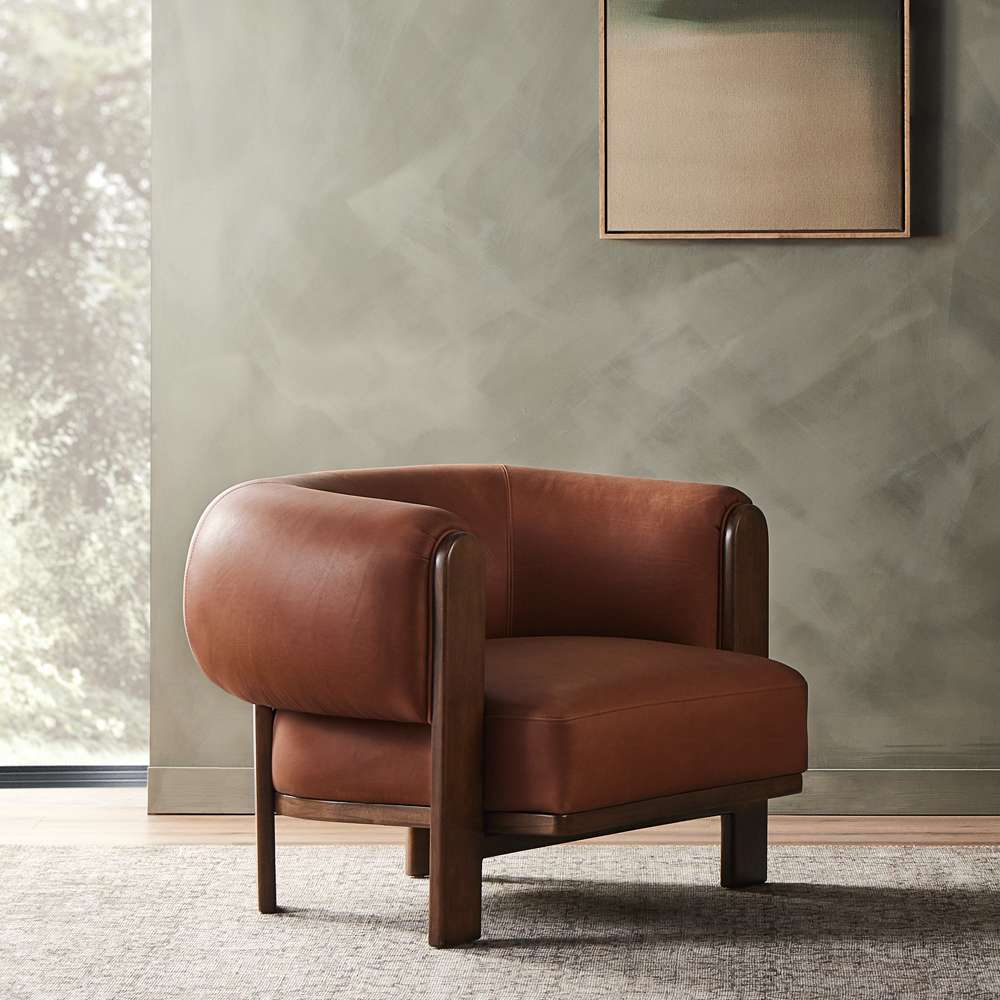 Four Hands - Westgate - Ira Chair-Brickhouse Cognac - 238415-001 veiw 6