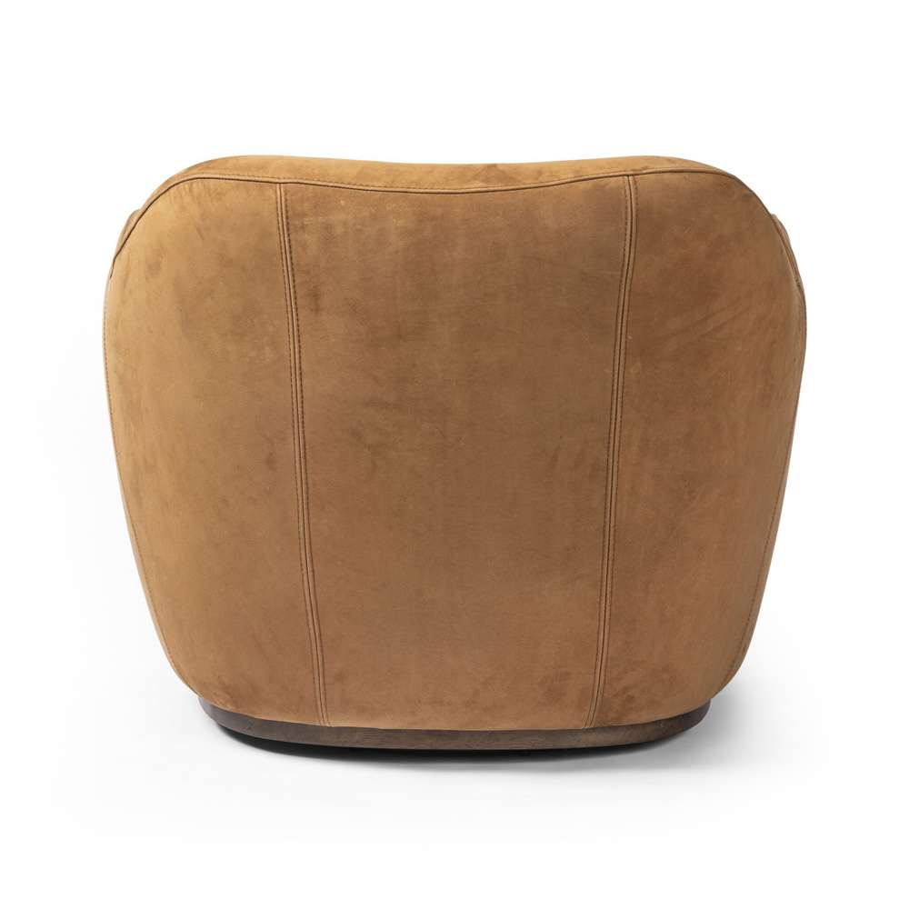 Four Hands - Westgate - Julius Swivel Chair - Nubuck Cognac - 239124-003 veiw 2