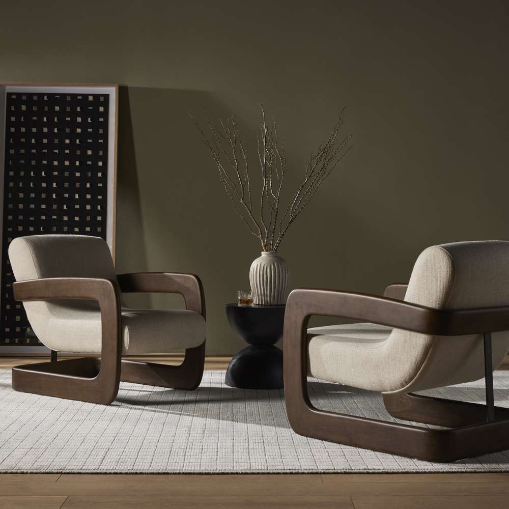 Four Hands - Westgate - Kristoff Chair-Thames Cream - 236637-001 veiw 2
