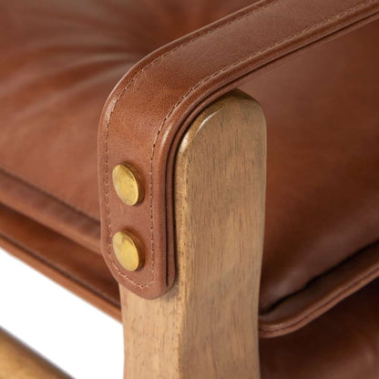 Four Hands - Westgate - Lenz Dining Armchair-Sonoma Chestnut - 232983-011 veiw 3