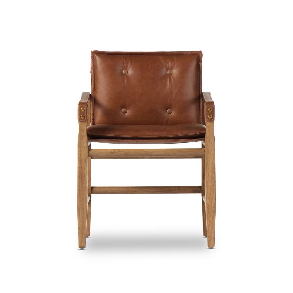 Four Hands - Westgate - Lenz Dining Armchair-Sonoma Chestnut - 232983-011 veiw 4