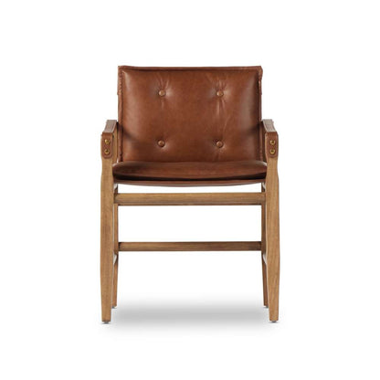 Four Hands - Westgate - Lenz Dining Armchair-Sonoma Chestnut - 232983-011 veiw 4