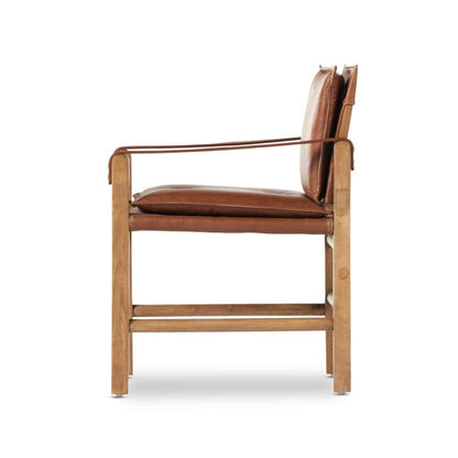 Four Hands - Westgate - Lenz Dining Armchair-Sonoma Chestnut - 232983-011 veiw 5