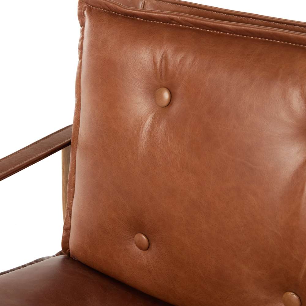 Four Hands - Westgate - Lenz Dining Armchair-Sonoma Chestnut - 232983-011 veiw 8