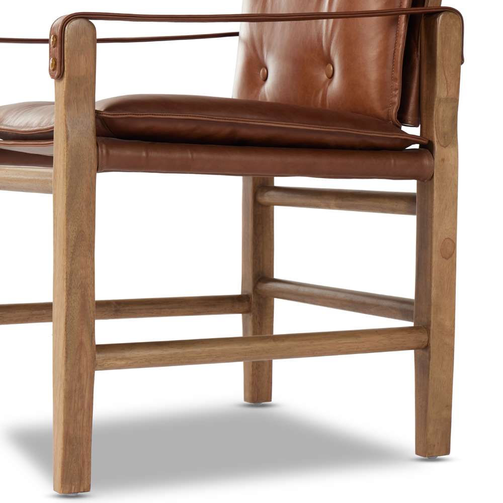 Four Hands - Westgate - Lenz Dining Armchair-Sonoma Chestnut - 232983-011 veiw 10
