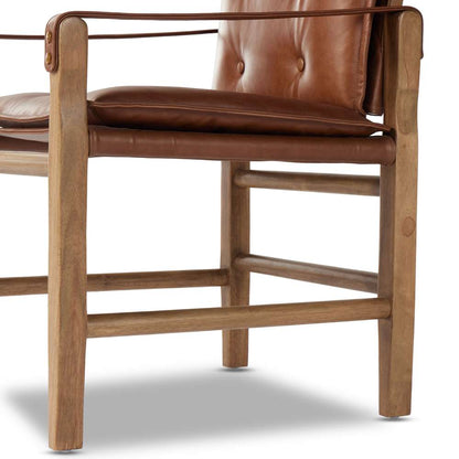 Four Hands - Westgate - Lenz Dining Armchair-Sonoma Chestnut - 232983-011 veiw 10
