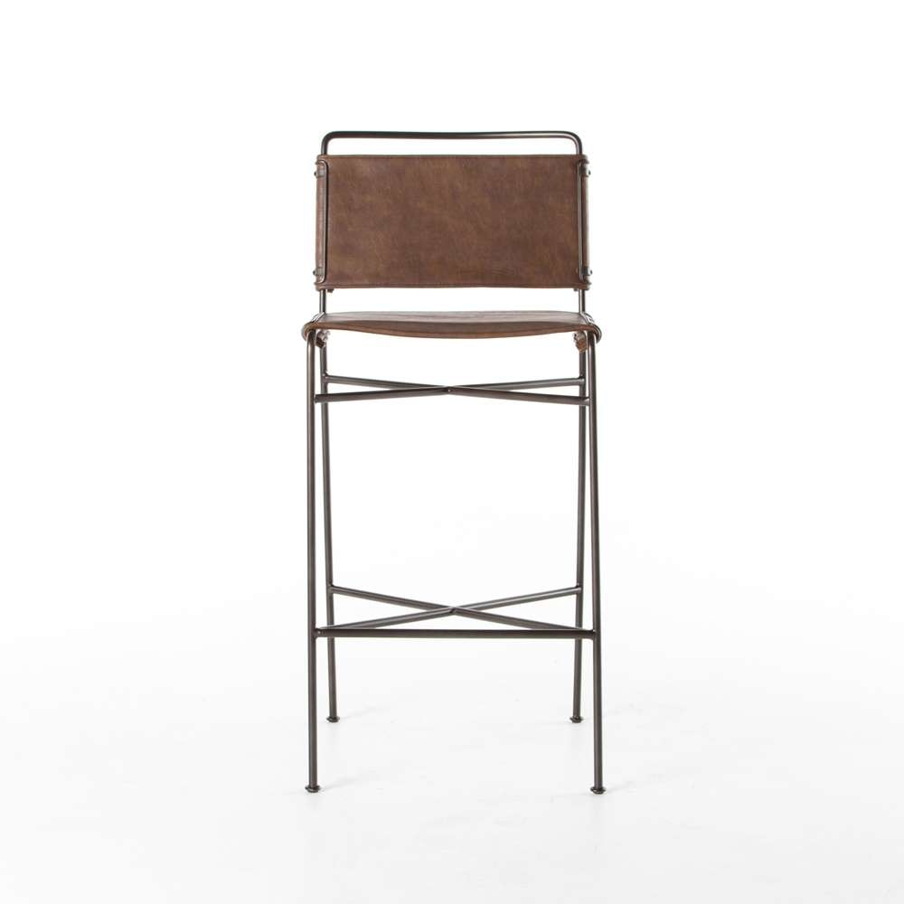 Four Hands - Wharton Bar Stool - Distressed Brown - 105861-019 veiw 3