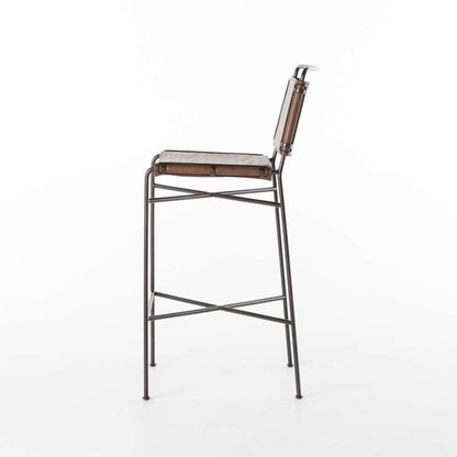 Four Hands - Wharton Bar Stool - Distressed Brown - 105861-019 veiw 4