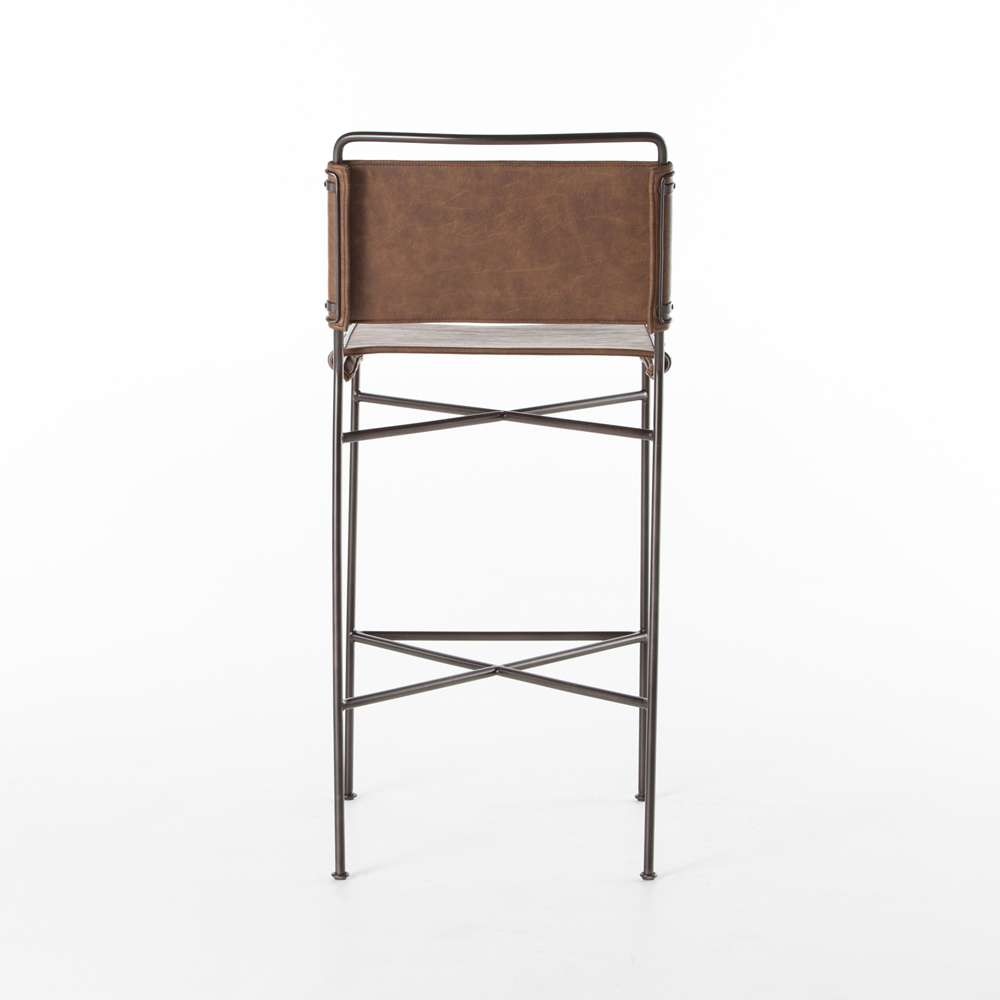 Four Hands - Wharton Bar Stool - Distressed Brown - 105861-019 veiw 6