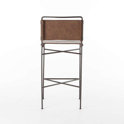 Four Hands - Wharton Bar Stool - Distressed Brown - 105861-019 veiw 6