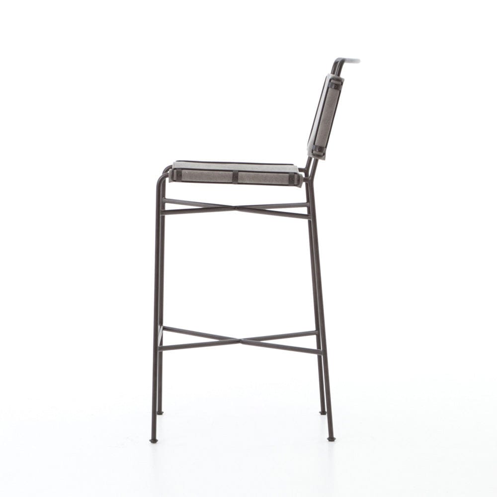Four Hands - Wharton Bar Stool - Stonewash Grey - 105861-018 view 3