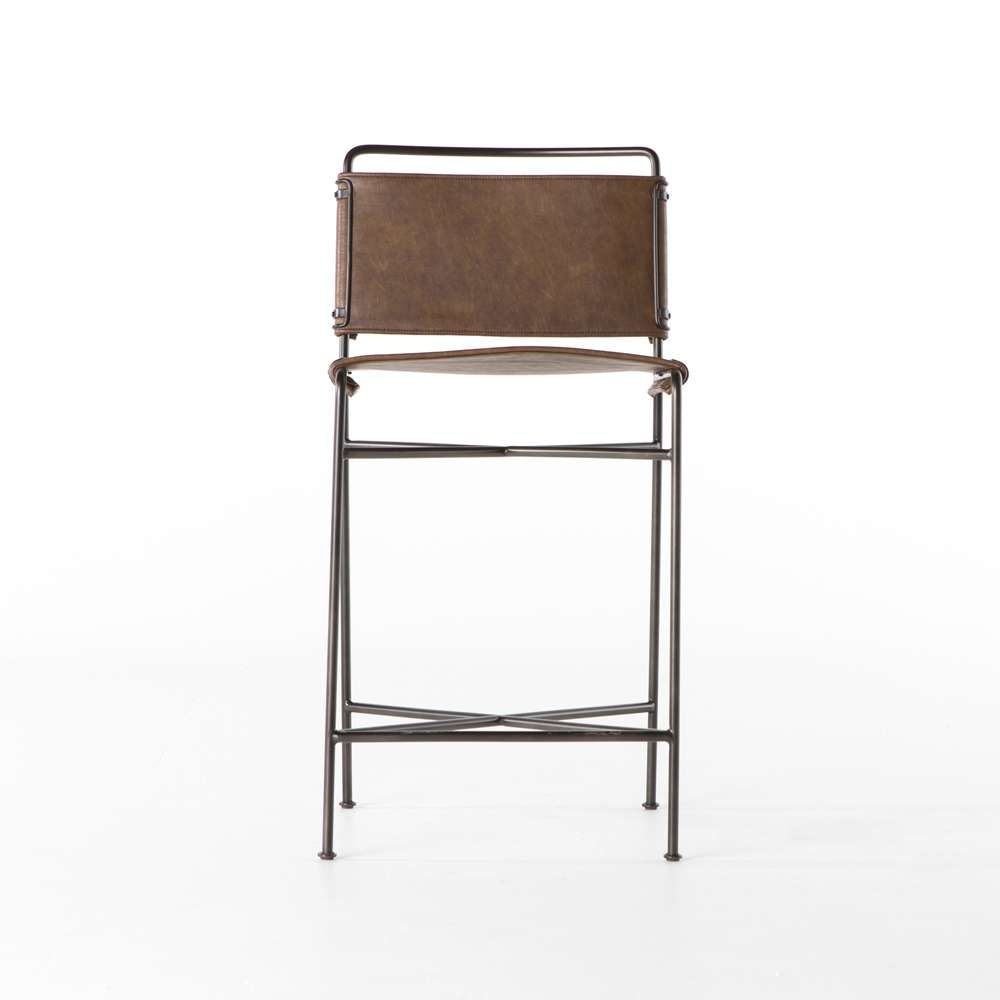 Four Hands - Wharton Counter Stool - Distressed Brown - 105861-021 veiw 3