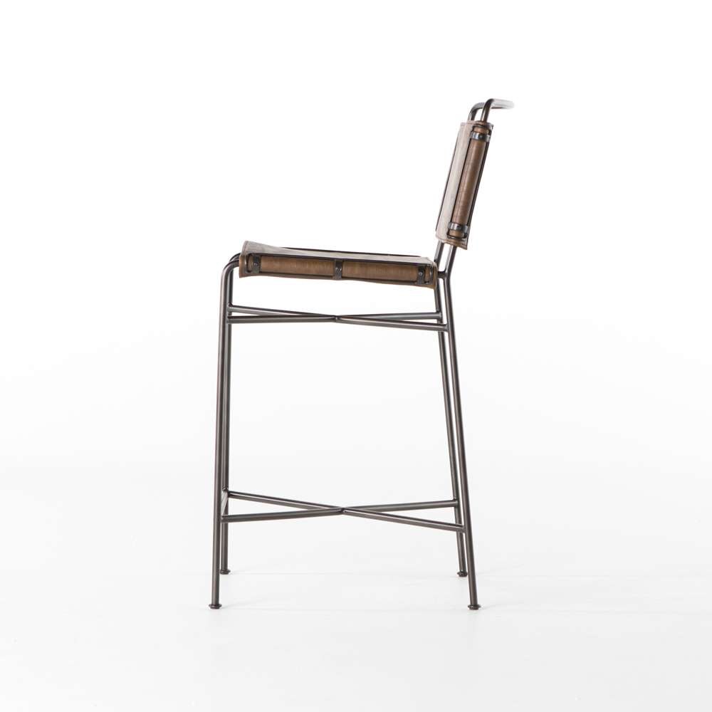 Four Hands - Wharton Counter Stool - Distressed Brown - 105861-021 veiw 4