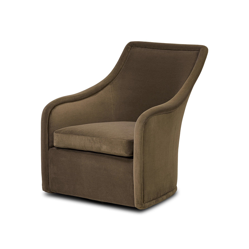 Four Hands - Whitmore - Blaire Swivel Chair - Crypton Henry Coffee - 250288-002_CLOSEOUT view 1