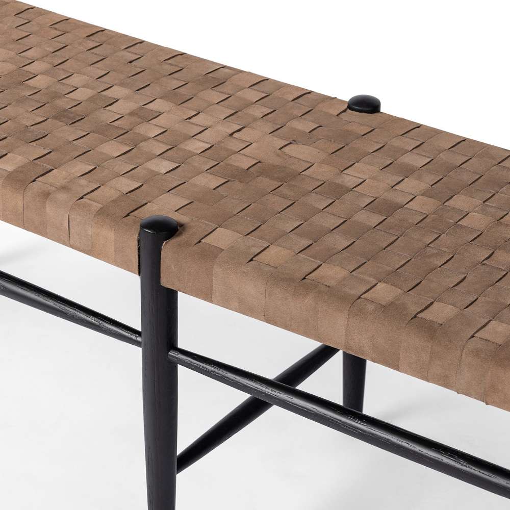 Four Hands - Wyatt Bench - Coffee Suede - 100644-002 veiw 6