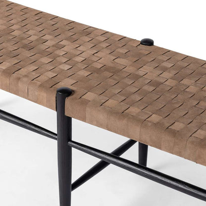 Four Hands - Wyatt Bench - Coffee Suede - 100644-002 veiw 6