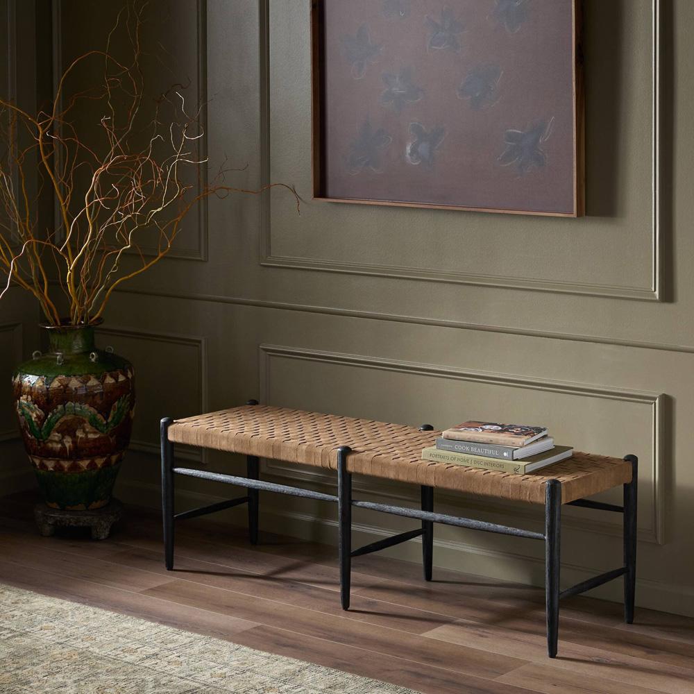 Four Hands - Wyatt Bench - Coffee Suede - 100644-002 veiw 9