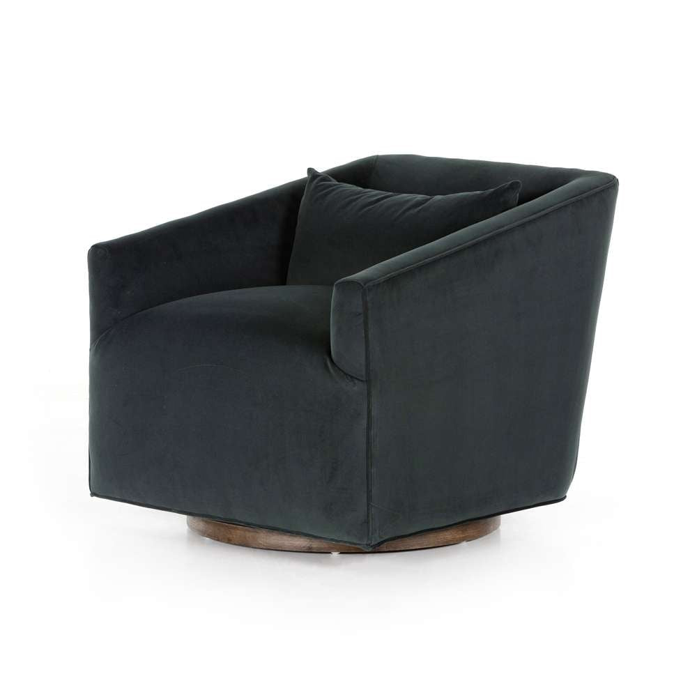Four Hands - York Swivel Chair - Modern Velvet Smoke - 105964-008 veiw 1