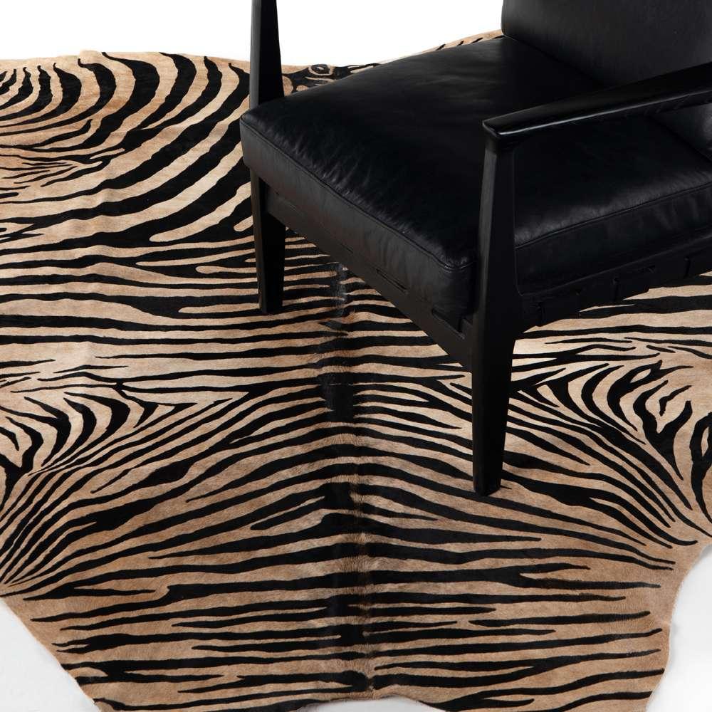 Four Hands - Zebra Printed Hide Rug - Zbr Hair On Hide - 227549-001 veiw 4