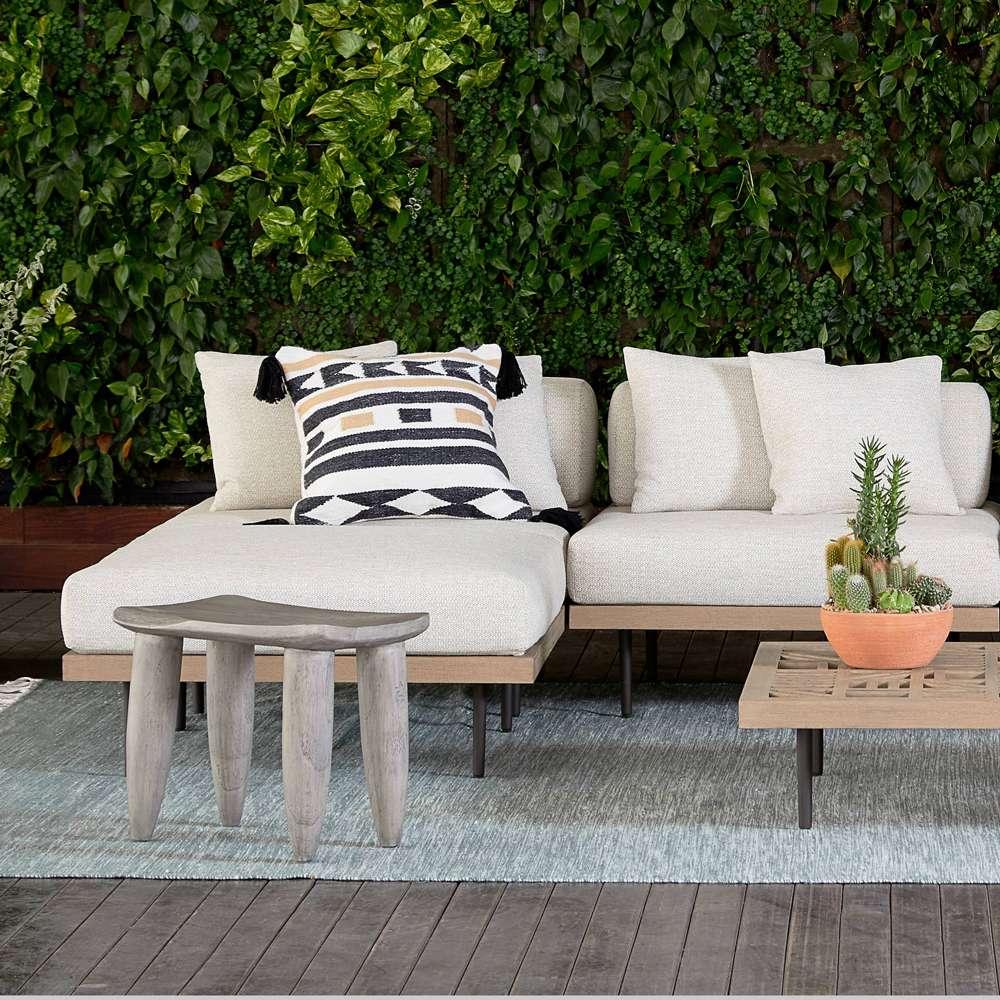 Four Hands - Zuri Outdoor Stool - Weathered Grey Teak - 102424-002 veiw 4
