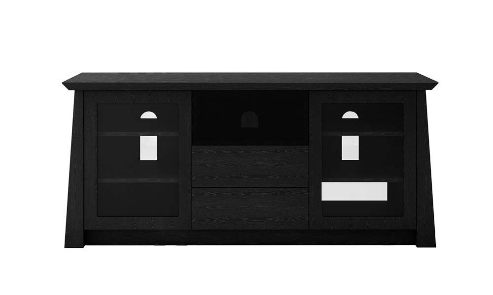 Furnitech - 70in Contemporary Asian Tv Stand In Ebony Finish - FORMOSO veiw 6