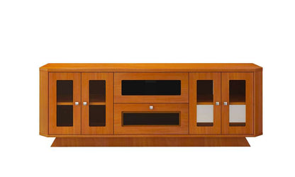 Furnitech - 70in Transitional Tv Stand In Light Cherry Finish - FT71CRCLC veiw 1