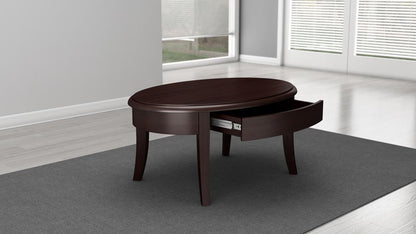 Furnitech - Classic Modern Coffee Table In Brazilian Cherry Veneers And Solids With A Wenge Finish - FT40CK veiw 1