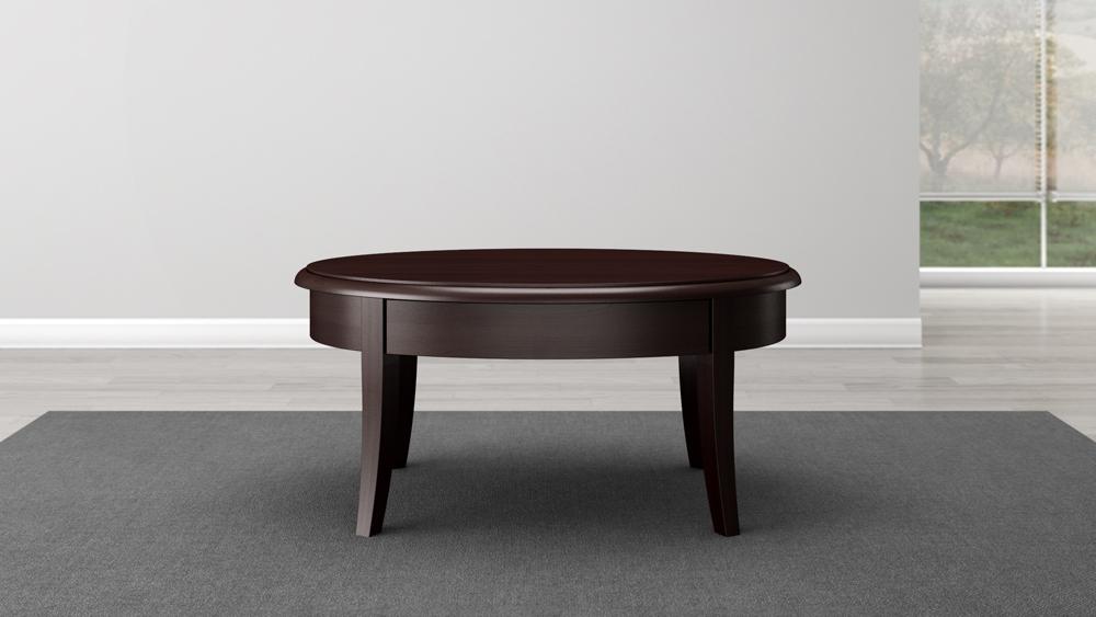 Furnitech - Classic Modern Coffee Table In Brazilian Cherry Veneers And Solids With A Wenge Finish - FT40CK veiw 2