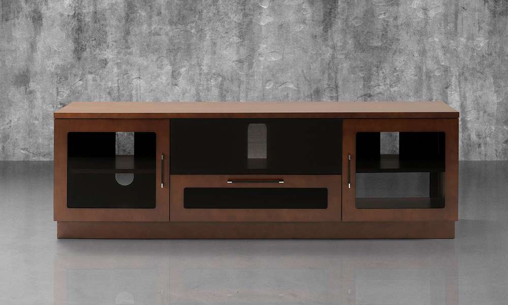 Furnitech - Contemporary Collection 70in Contemporary TV Stand Media Console for Flat Screen and Audio Video Installations in a Cognac  Finish - FT72CCCN veiw 4