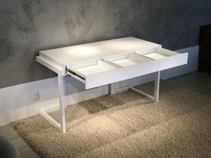 Furnitech - Signature Home - 56in Contemporary Writing Desk in a Textured Matte White Finish - FT56CWW veiw 3