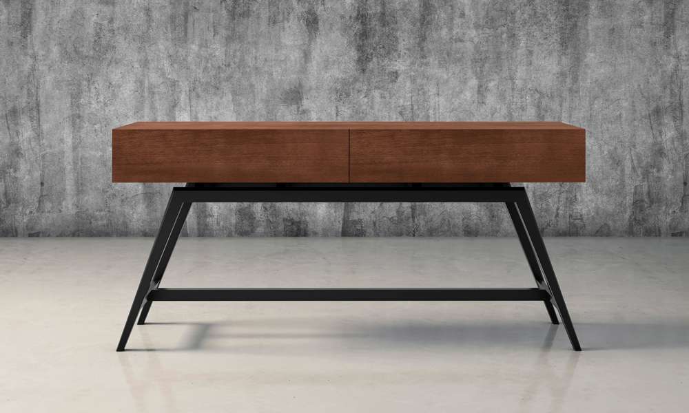 Furnitech - Signature Home - 63in Mid-Century Modern Console in Cognac - FT63MMCC veiw 3