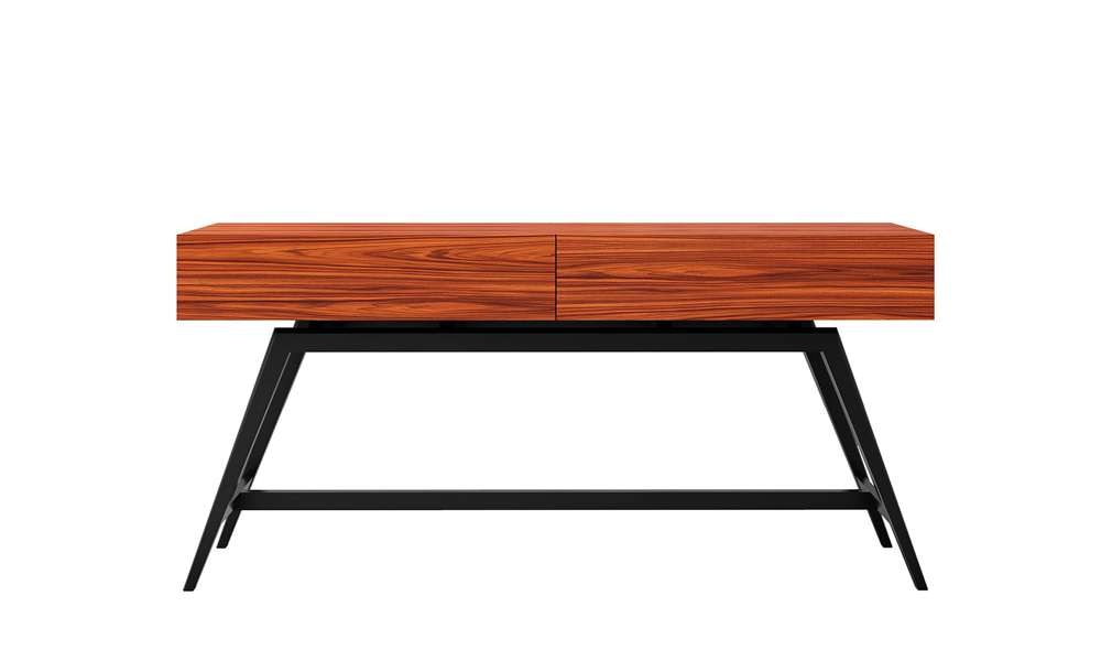 Furnitech - Signature Home - 63in Mid-Century Modern Console in Iron Wood - FT63MMPF veiw 1