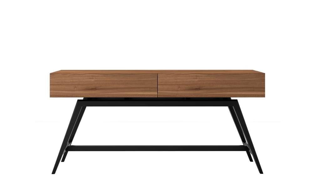 Furnitech - Signature Home - 63in Mid-Century Modern Console in Walnut - FT63MMCW veiw 6