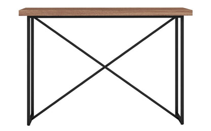 Furnitech - Signature Home - X Console Table in Walnut with Graphite Tubular Steel Base - FT48ICTW veiw 2